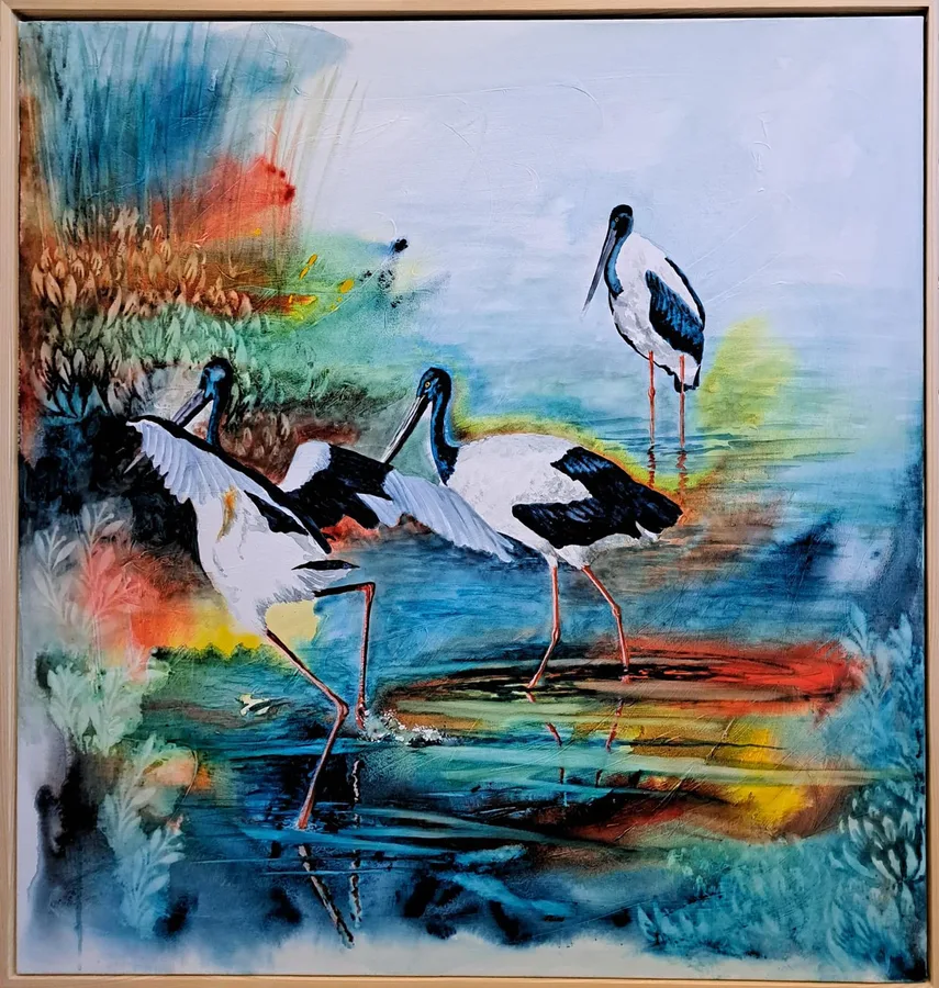 Black Necked Storks