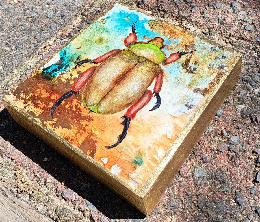 Christmas Beetle – Gold Block Series