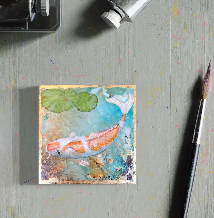 Golden Koi from the Gold Block Series (SOLD)