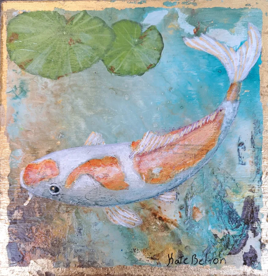 Golden Koi from the Gold Block Series (SOLD)