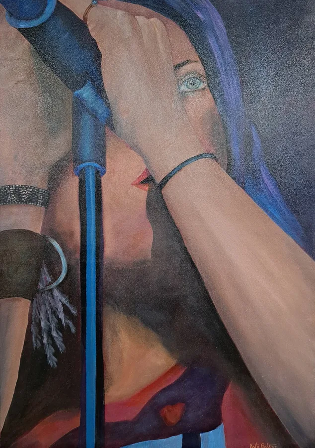 Hart, an acrylic portrait of singer Beth Hart by Kate Belton
