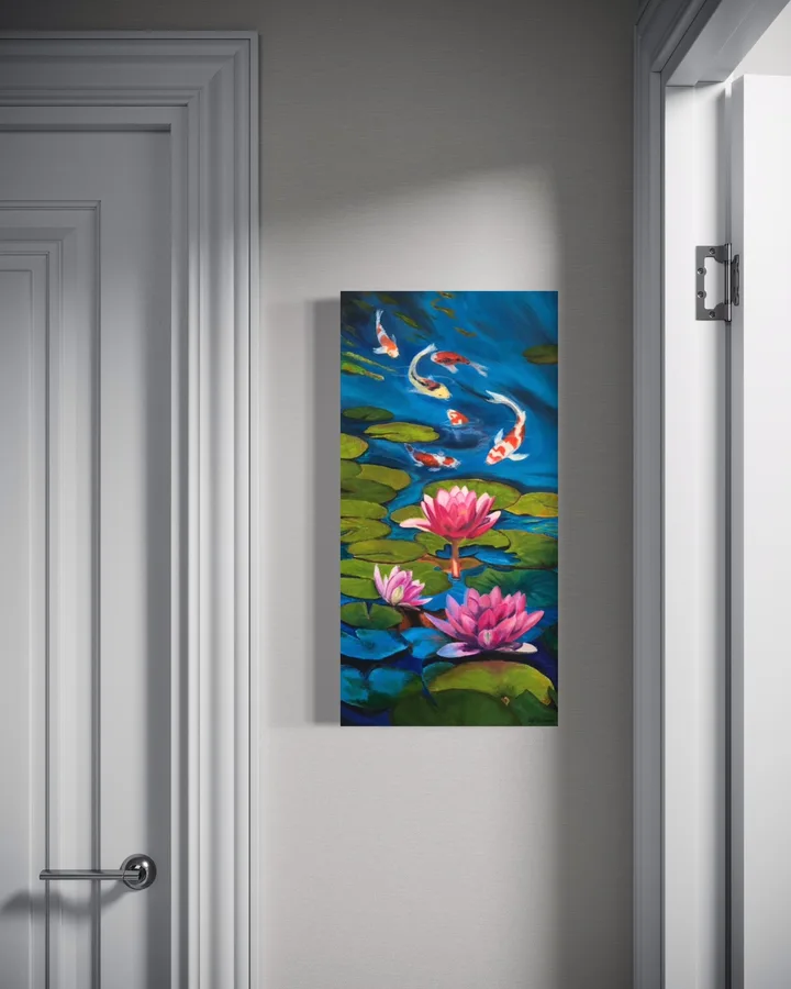 Lily Pond With Koi