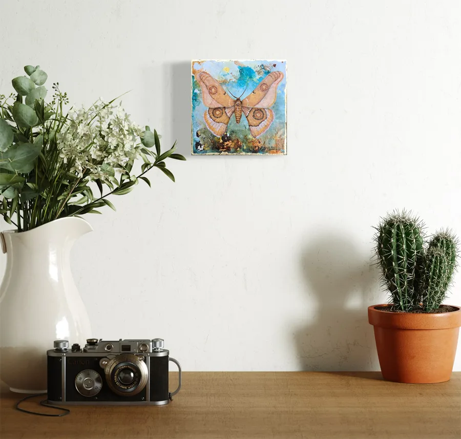 Moth from the Gold Block Series (SOLD)