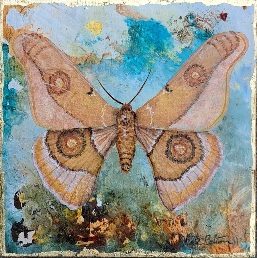 Moth from the Gold Block Series (SOLD)