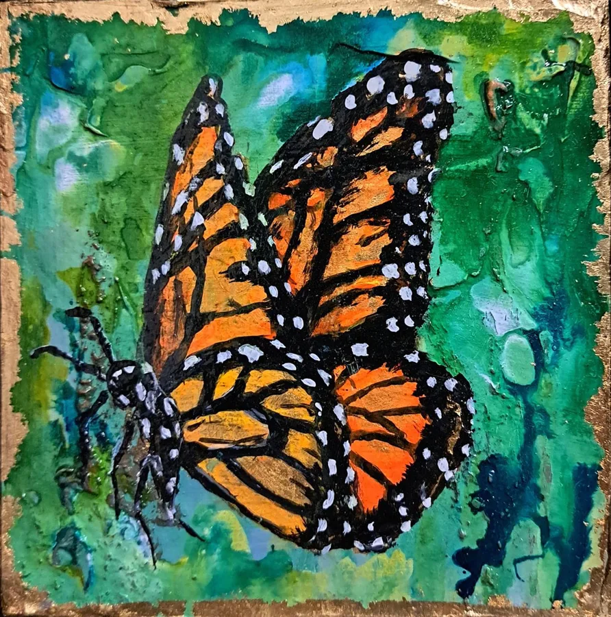 Orange Butterfly – Gold Block Series