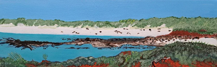 Overlooking Beach at Broome – Brick on the Wall